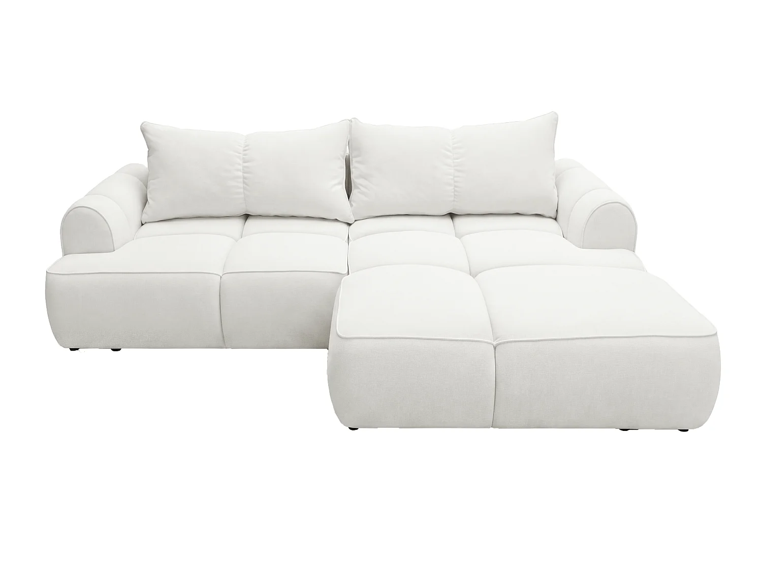 Kanapa narożna 280 cm Avani, narożnik rozkładany z pojemnikiem, nowoczesny styl, design, prawostronny - kremowy 5041755 - obrazek 1