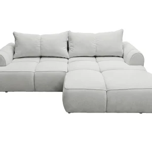 Kanapa narożna 280 cm Avani, narożnik rozkładany z pojemnikiem, nowoczesny styl, design, prawostronny – jasnoszary 5041774