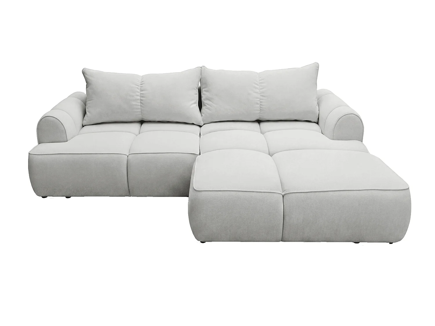 Kanapa narożna 280 cm Avani, narożnik rozkładany z pojemnikiem, nowoczesny styl, design, prawostronny - jasnoszary 5041774 - obrazek 1