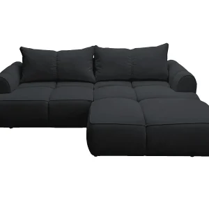 Kanapa narożna 280 cm Avani, narożnik rozkładany z pojemnikiem, nowoczesny styl, design, prawostronny – czarny 5041783