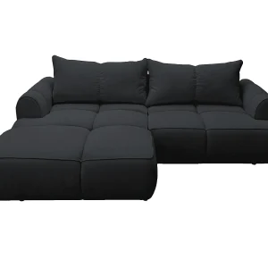 Kanapa narożna 280 cm Avani, narożnik rozkładany z pojemnikiem, nowoczesny styl, design, lewostronny – czarny 5041788
