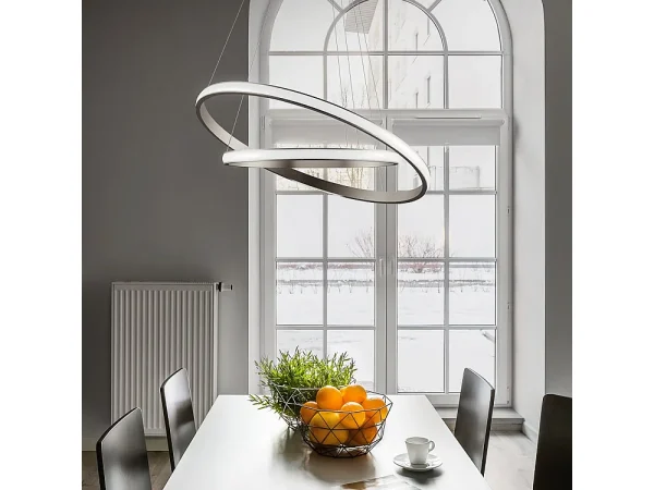 Żyrandol LED Iole S2 40W z funkcją ściemniania – nowoczesna lampa wisząca z podwójnym pierścieniem z tytanu, ciepłe światło 3000K, 2000 lm, elegancki design 4105006 Żyrandol LED Iole S2 40W z funkcją ściemniania – nowoczesna lampa wisząca z podwójnym pierścieniem z tytanu, ciepłe światło 3000K, 2000 lm, elegancki design 4105006