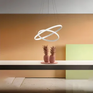 Żyrandol LED Iole S2 40W z funkcją ściemniania – nowoczesna biała lampa wisząca z podwójnym pierścieniem, ciepłe światło 3000K, 2000 lm, elegancki design 4105014 Żyrandol LED Iole S2 40W z funkcją ściemniania – nowoczesna biała lampa wisząca z podwójnym pierścieniem, ciepłe światło 3000K, 2000 lm, elegancki design 4105014