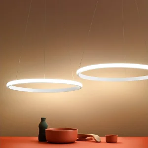 Iole S1 LED 28W lampa wisząca z możliwością ściemniania – nowoczesny żyrandol pierścieniowy w kolorze satynowej bieli, ciepłe światło 3000K, IP20 4105067 Iole S1 LED 28W lampa wisząca z możliwością ściemniania – nowoczesny żyrandol pierścieniowy w kolorze satynowej bieli, ciepłe światło 3000K, IP20 4105067