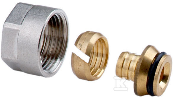 Złaczka zaciskowa 3/4" do rur z tworzywa 16x2 mm (kpl. 2 szt) 67841612Y - obrazek 1