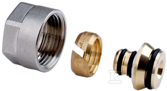 Złaczka zaciskowa 3/4" do rur wielowarstwowych 16x2 mm (kpl. 2 szt) 67861612Y - obrazek 1