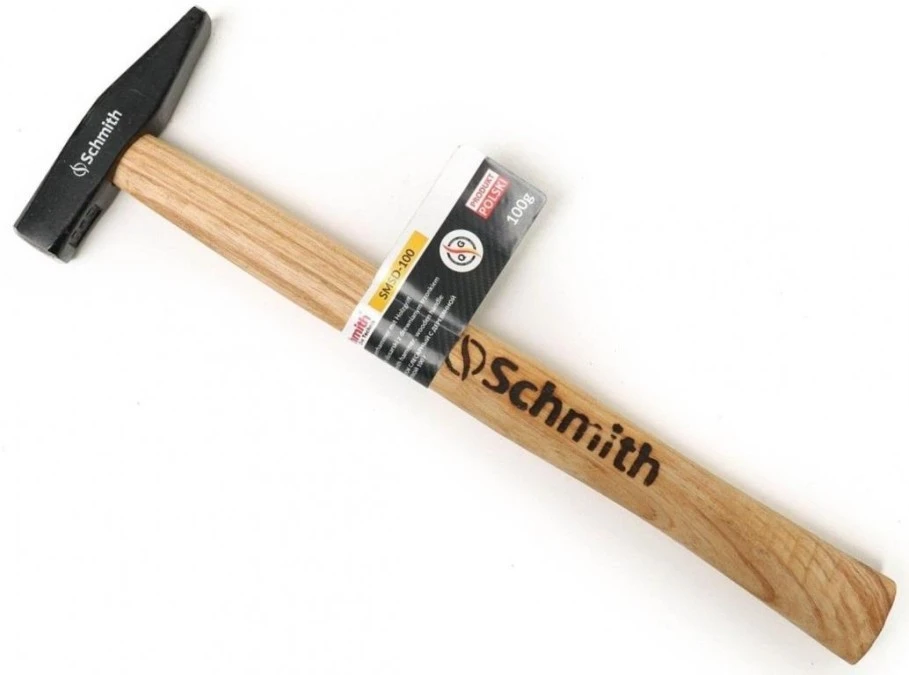 Młotek ślusarski 100g z drewnianym trzonkiem Schmith - obrazek 1
