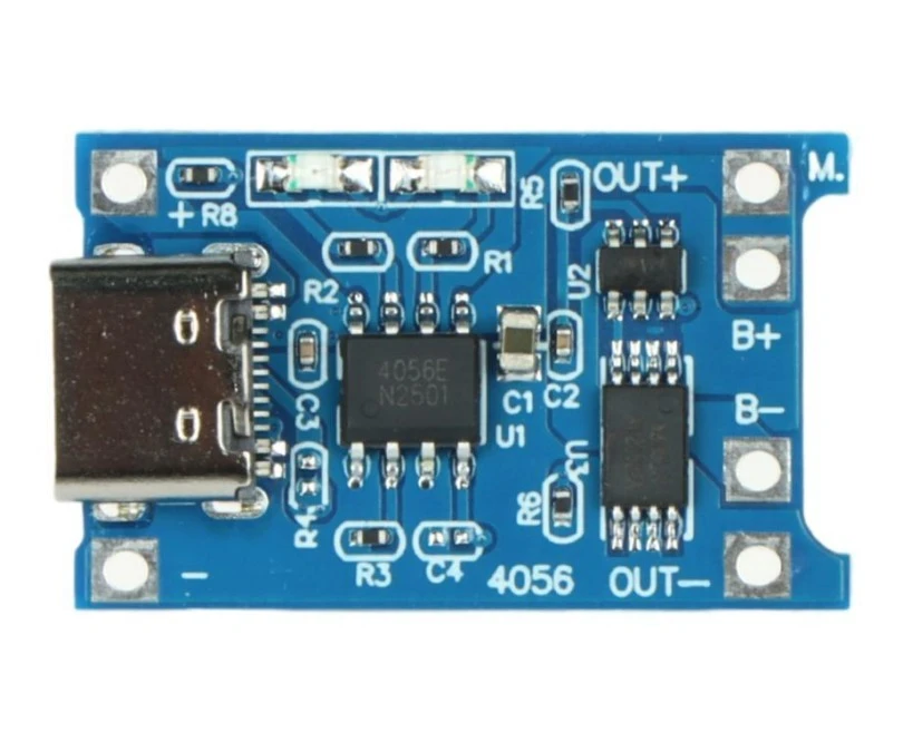 MODUŁ ŁADOWANIA AKUMULATORÓW LI‑ION CHAR‑4056‑18650/USB‑C - obrazek 2