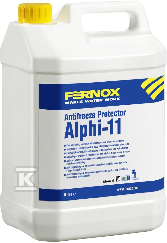 Inhibitor korozji, nietoksyczny, glikol, koncentrat od -25stC, FERNOX Alphi-11 5 L, preparat, płyn przeciwzamarzający 57971 - obrazek 1