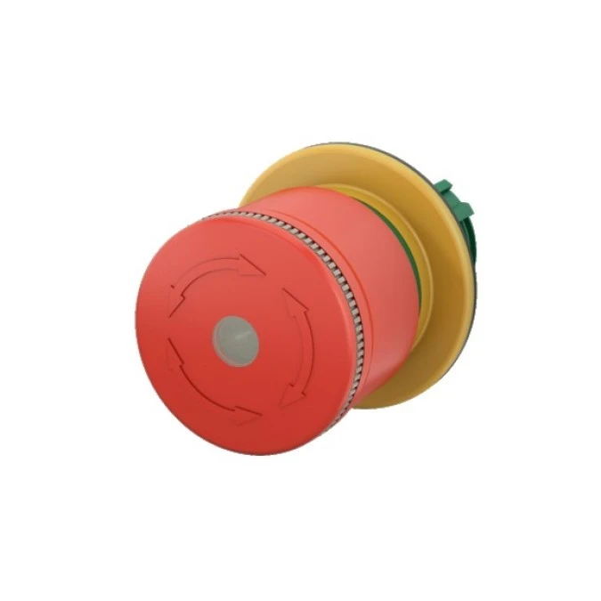 Miniaturowy przycisk bezpieczeństwa 30mm do otworu 22mm pierścień podświetlany odblokowanie przez przekręcenie M22‑PVLT30 - obrazek 2