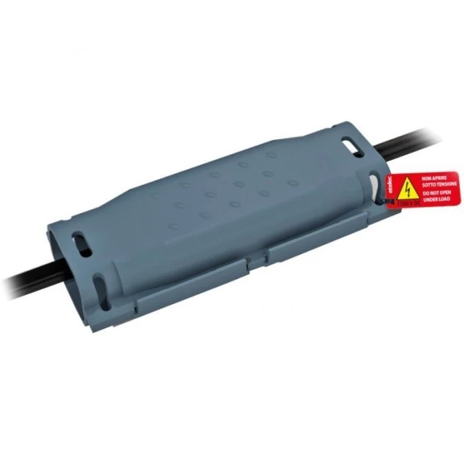 Mufa kablowa żelowa na złącze solarne do kabli 2,5‑6mm2 hermetyczna IP68 145x50x28mm przelotowa SHARK SOLAR UV ‑ SH - obrazek 1