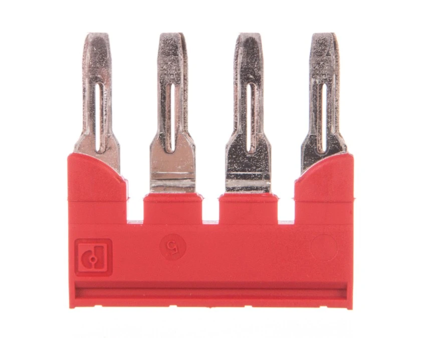 Mostek wtykowy do UT‑6 4‑biegunowy 8,2mm czerwony FBS 4‑8 3030307 /25szt./ - obrazek 1