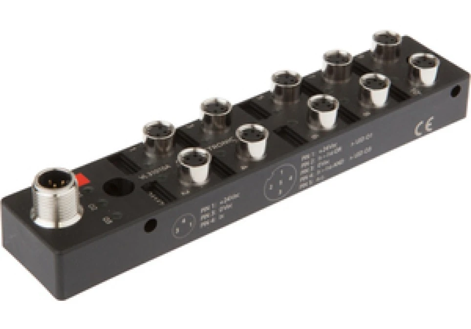 Moduł logiczny 27x150x31mm AND/OR 10fold 10‑30VDC ‑30‑85 stC złącze M8 żeńskie 3‑PIN złącze M12 męskie 4‑PIN IP67 VL31010A - obrazek 1