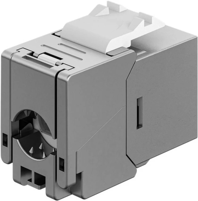 Moduł Keystone RJ45 CAT 6A, STP, Slim i Short, zacisk uziemiający 77942 - obrazek 2