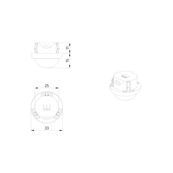 Mini‑multisensor DALI o głębokości instalacji zaledwie 11mm PICO‑DALISYS‑FC 93909 - obrazek 3