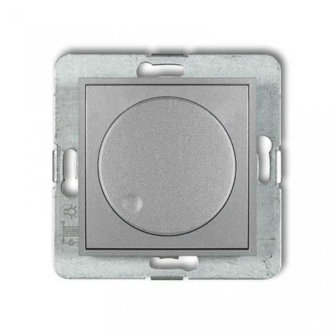 MINI Ściemniacz elektroniczny przyciskowo‑obrotowy do lamp LED srebrny metalik 7MRO‑2 RO‑MI‑03‑01‑07‑01‑01 - obrazek 1