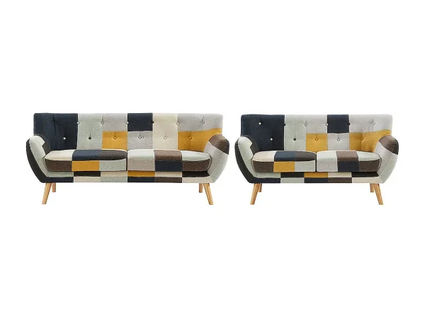 Kanapa 3+2-osobowa z tkaniny patchwork SERTI II 545491 Kanapa 3+2-osobowa z tkaniny patchwork SERTI II 545491