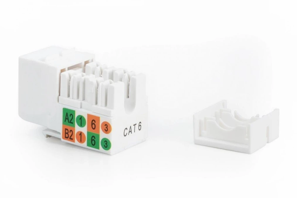 Moduł (gniazdo) keystone RJ45 (8P8C) kat.5e, UTP, nieekranowany, narzędziowy, biały DN‑93501 - obrazek 3