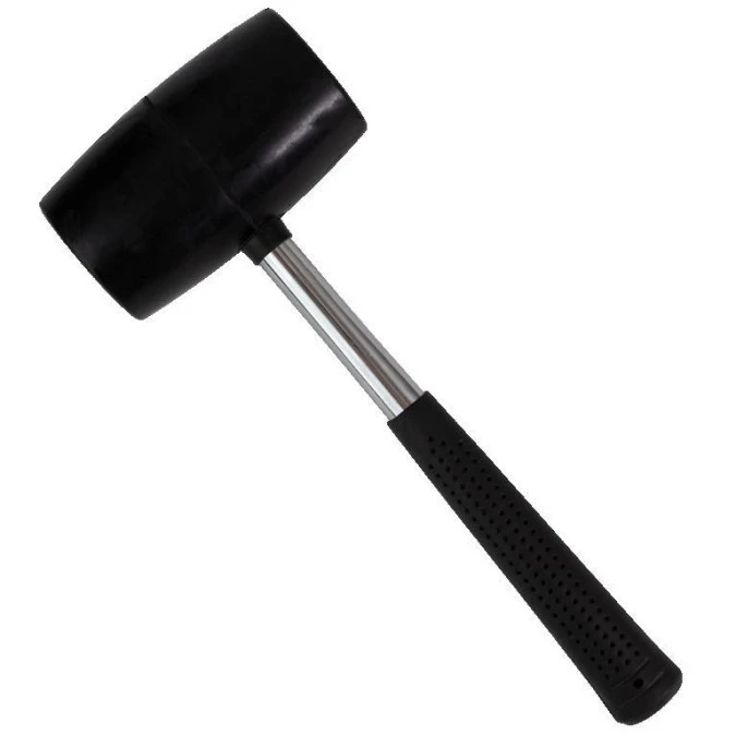 Młotek gumowy 90mm trzonek metalowy STALCO S‑19590 - obrazek 2