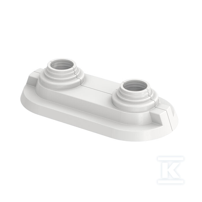 Rozeta Maskująca Podwójna Flamco HRDB 50 (Biała), do rur O 14-20 mm, Rozstaw 50 mm 12550 - obrazek 1