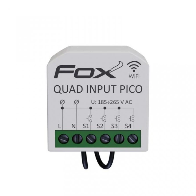 Miniaturowy 4‑kanałowy nadajnik WiFi do montażu PDT FOX Quad Input Pico Wi‑S4‑Pico - obrazek 2