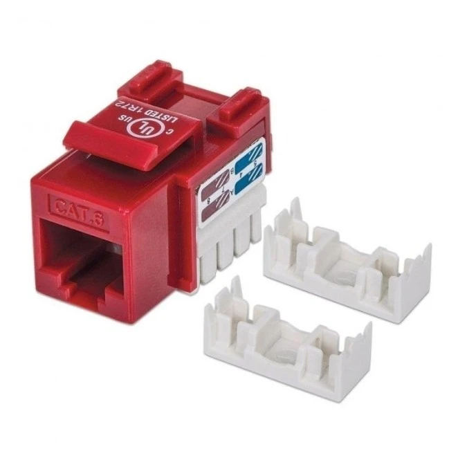 Moduł Keystone RJ45 UTP Cat6 Czerwony 210614 - obrazek 1