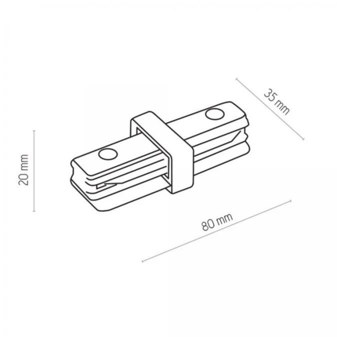 MINI ZŁĄCZE PROSTE 1‑FAZOWE BIAŁE TRACER 4067 TK LIGHTING - obrazek 3