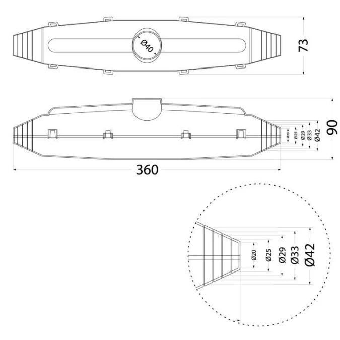 Mufa instalacyjna MM13 Ø20‑42mm żywica 670ml taśma izolacyjna GELEBOX - obrazek 2