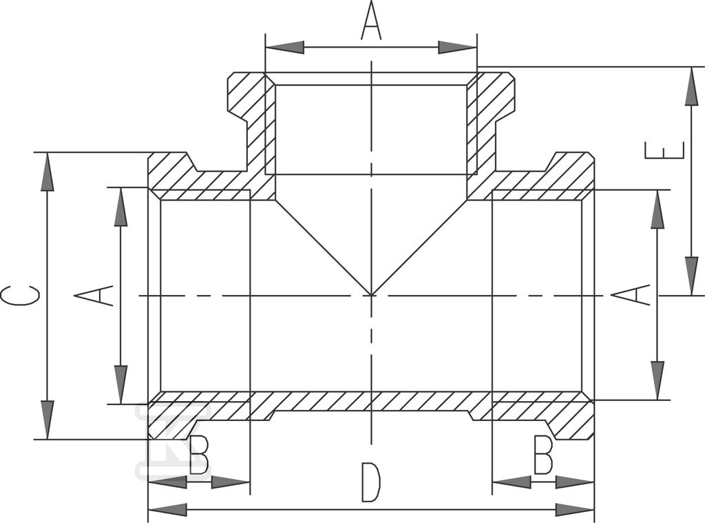 Trójnik mosiężny 3/8" żółty T01Z - obrazek 2