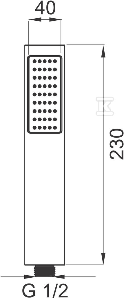 Słuchawka prysznicowa 1 strumieniowa Moderno chrom S115 - obrazek 2