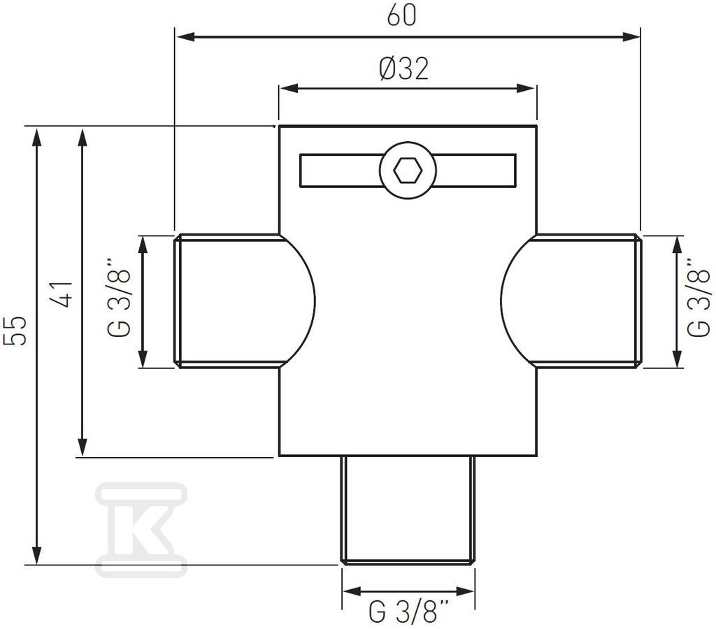 Mieszacz mechaniczny 3 / 8 do baterii bezdotykowych MM10 - obrazek 2