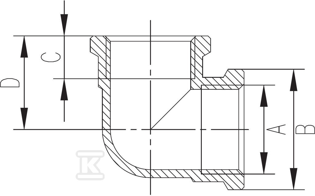 Kolanko mosiężne 3/8" nakrętno-nakrętne żółte K02Z - obrazek 2