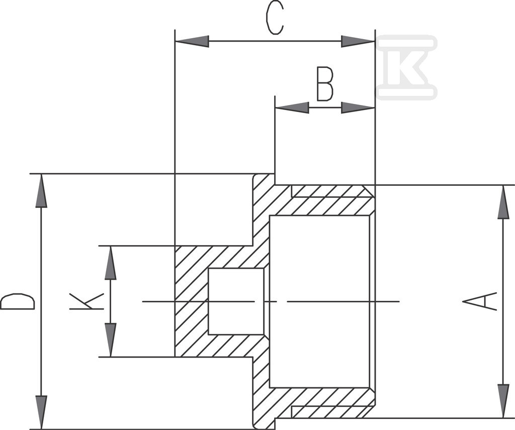 Korek mosiężny 1/2" żółty KOR3Z - obrazek 2