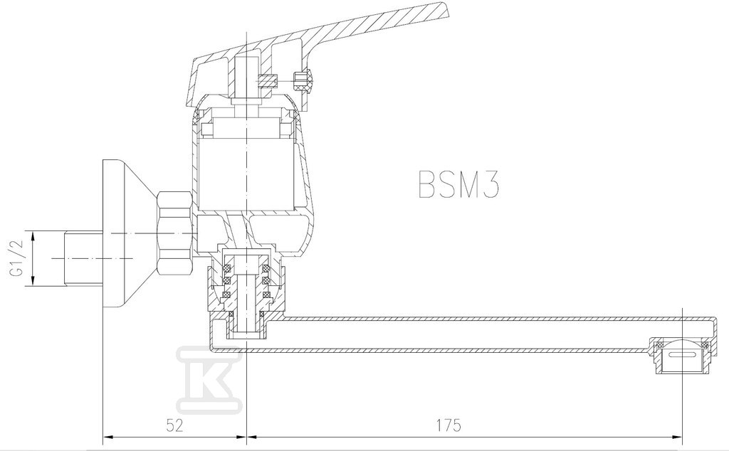 Bateria umywalkowa Smile ścienna chrom BSM3 - obrazek 2