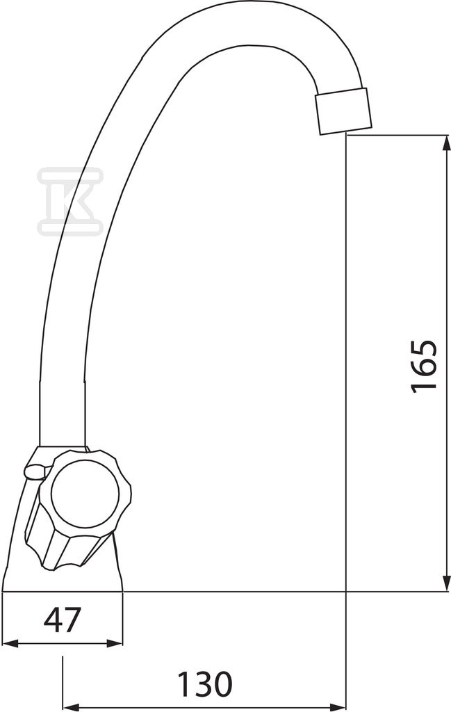 Bateria umywalkowa Standard stojąca, chrom BST2 - obrazek 2
