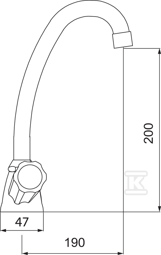Bateria zlewozmywakowa Standard stojąca, chrom BST4 - obrazek 2