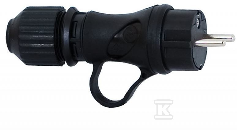 Wtyczka gumowa z uchwytem 16A 250V .80052. - obrazek 1