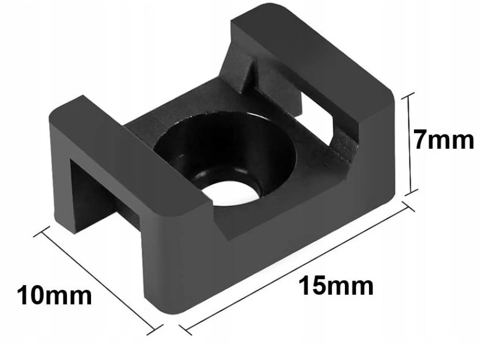 MOCOWANIE UCHWYT PODSTAWA MONTAŻOWA OPASEK ZACISKOWYCH 15 x 10mm 100SZT - obrazek 3