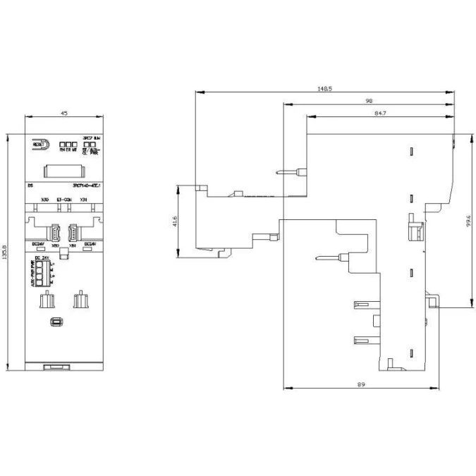 Moduł ILM rozruch bezpośredni High Feature 3,5‑32 A do 690 V AC wielkość S0 3RC7140‑4EE11 - obrazek 2