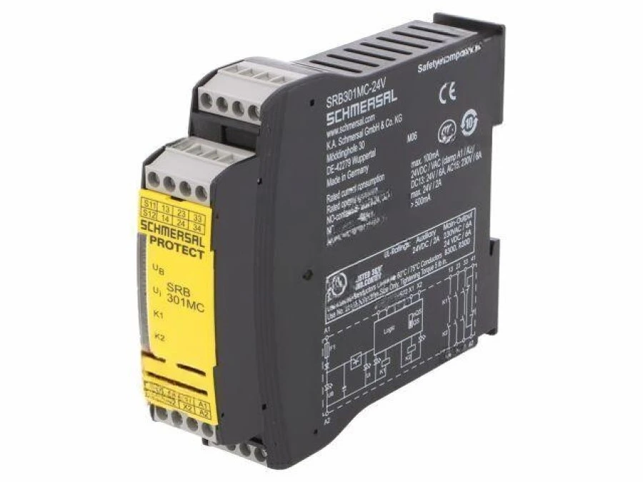 Moduł: przekaźnik bezpieczeństwa 24VAC 24VDC na szynę DIN SRB301MC‑24V - obrazek 1