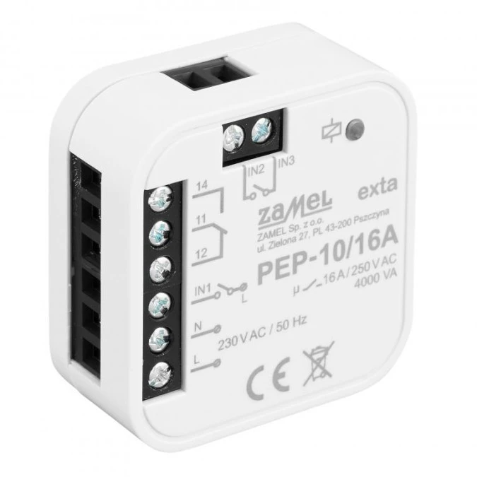 Moduł przekaźnika bezpotencjałowego dopuszkowy 16A 230V PEP‑10/16A EXT10000320 - obrazek 2