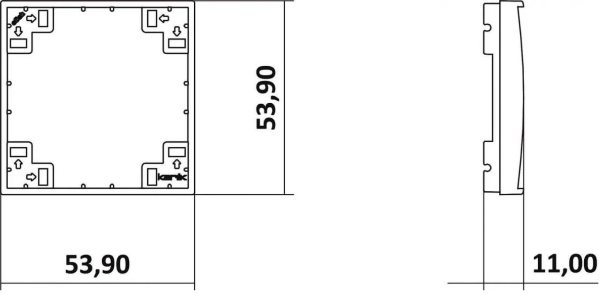 MINI Ramka pośrednia szary mat 27MRP‑1 - obrazek 2
