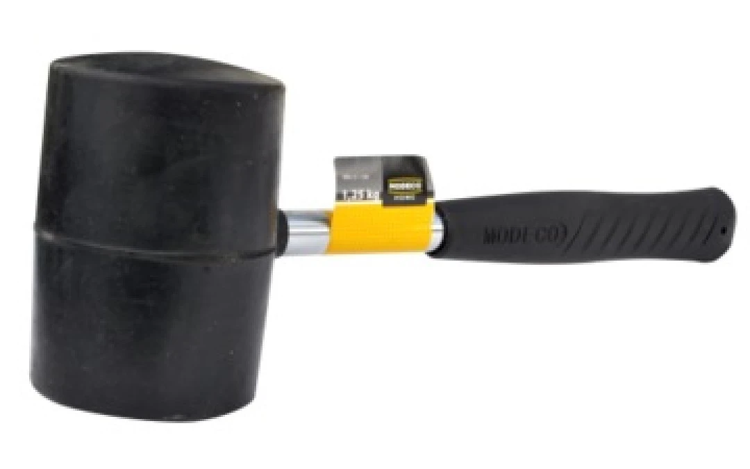 MŁOTEK GUMOWY DUŻY 75 MM, TRZONEK METALOWY MN‑31‑124 /6szt./ - obrazek 1