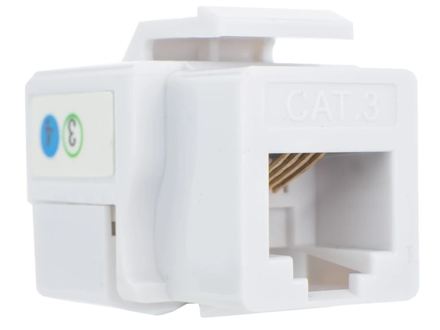 Moduł keystone telefoniczny kat.3 RJ11 6P4C biały Alantec - obrazek 1