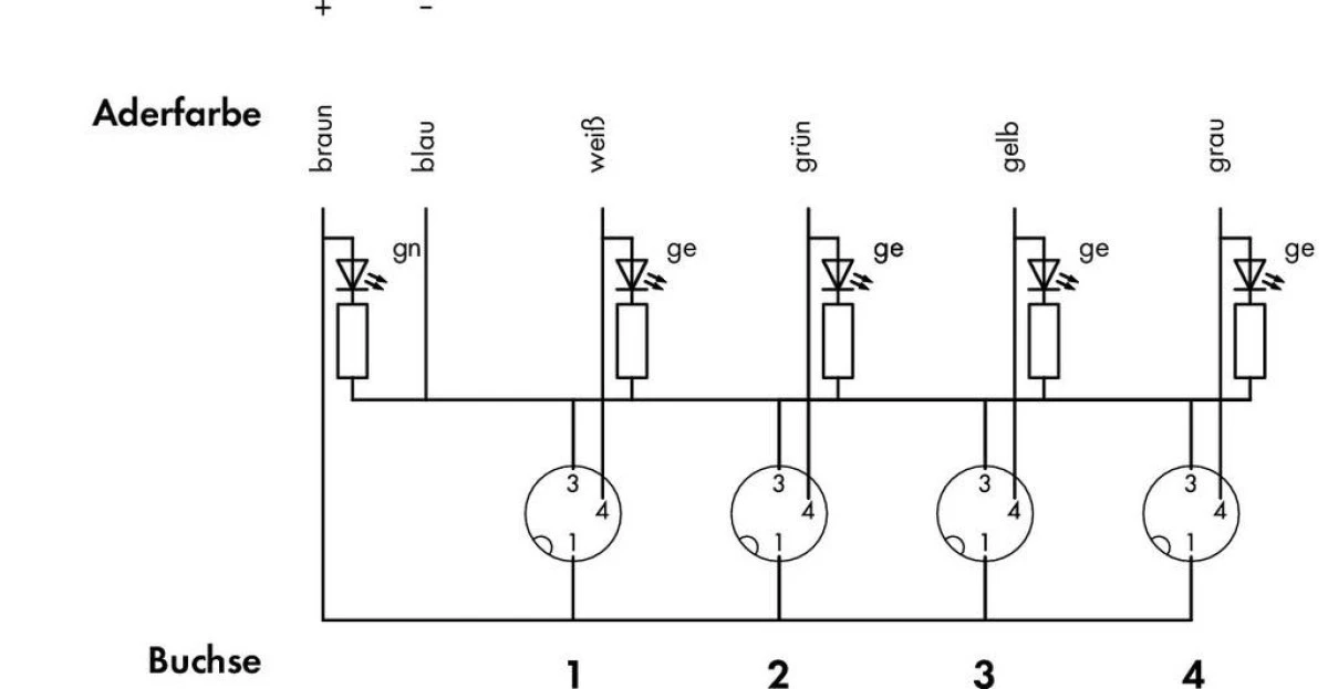 Moduł przyłączeniowy 4‑torowy / 3‑biegunowy z przewodem 2m 757‑443/000‑002 - obrazek 3