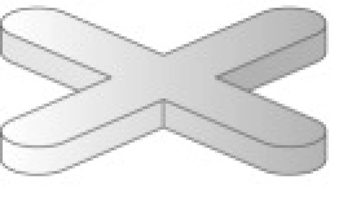 MIX DO GLAZURY‑KRZYŻYKI DYST.1.0,1.5,2.0,2.5,3.0MM+KLINY POZIO.DUŻE CLIP‑STRIP MN‑76‑017/C 90 szt.