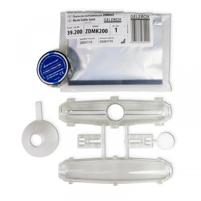 Mufa instalacyjna MM11 Ø16‑26mm żywica 200ml taśma izolacyjna GELEBOX