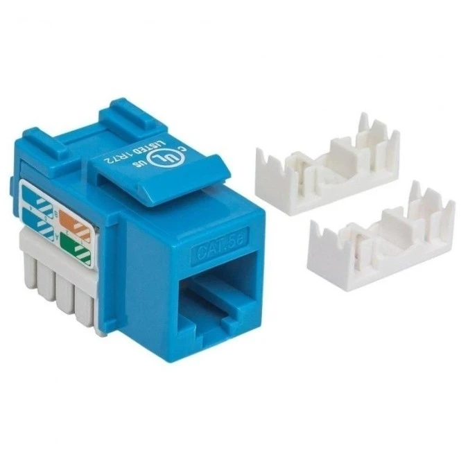 Moduł Keystone RJ45 UTP Cat5e Niebieski Punch‑Down - obrazek 2