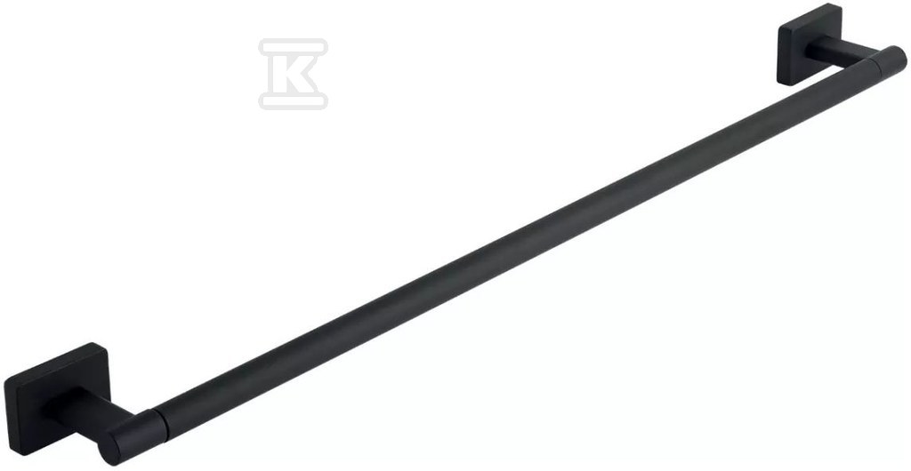 Wieszak na ręcznik pojedynczy GRETA, 60 cm, czarny mat AGR09BL - obrazek 1