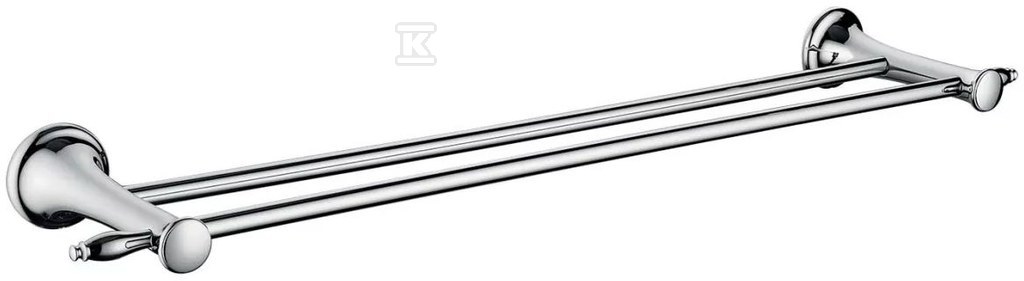 RETRO wieszak na ręcznik podwójny 60 cm, chrom ARE10 - obrazek 1